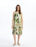 LC Waikiki Crew Neck Floral Strap A-Line Women's Dress